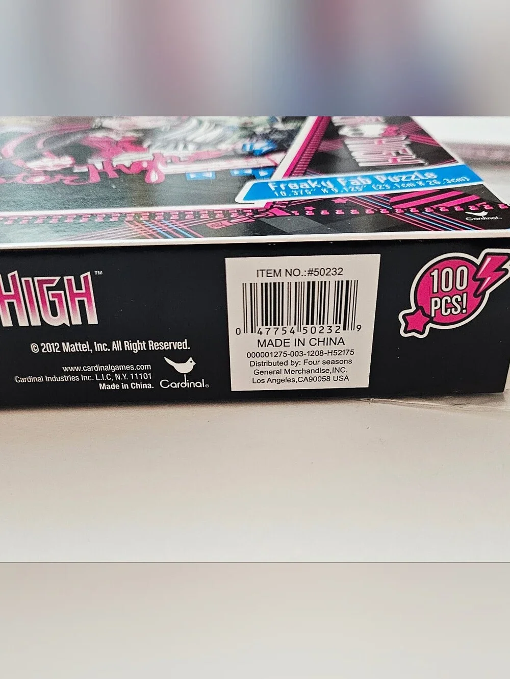 Monster High 100 Piece Puzzle & Dry Erase Board Gift Set